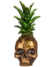 National Tree Company 14in Halloween Pineapple Skull Tabletop Decor NoSize Gold