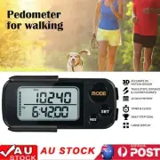3D Pedometer with Clip Strap Walking Simple Accurate Step Counter 30 Days Memory