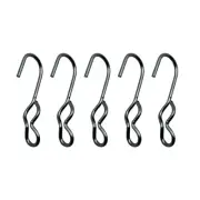 S J Hooks 5 Piece Set Steel Construction for Rope Shock Cord Bungee Cord
