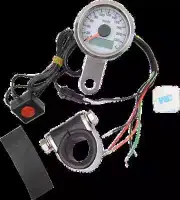 DS KMH SS White Face 1.87in Mini Speedo w Odom Softail Springer 99-03