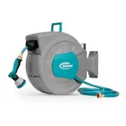Retractable Garden Hose Reel, 1/2 Inch x 100 ft Wall Mounted Hose Reel, with