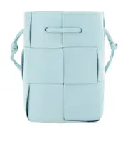 mini Cassette leather bucket bag One size Water duck blue