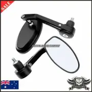 Black Motorcycle Bar End Mirrors 7/8" Kawasaki Ninja Samurai Avenger 250 250R