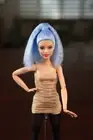 OOAK Blue Hair Baby doll Barbie, redressed, in a made to move body.