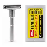 Shave Classic Adjustable Double Edge Safety Shaving Razor W 10 Feather Blades YE
