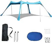 Beach Canopy,Camping Canopy Sun Shade with Light Protection - Windproof Protection Tent for Travel, Hiking, Fishing, Backyard