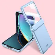 Smartphone Flip Case Compatible with Motorola Razr 40 Ultra Case with Front Screen Protector, Ultra-Thin Lightweight Case with Full Cover Hinge Protection Case Compatible with Motorola Razr 40 Ultra F