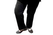 Womens Full Length Pants Relaxed Fit Pure Cotton Casual Work Ladies Trousers - Black - Small (10-12)