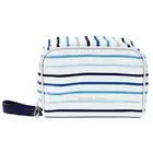 Draper James Striped Cosmetic Bag, Zippered Travel Makeup Pouch with Interior...