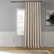 HPD Half Price Drapes BOCH-LN-DW-P Extra Wide Linen Room Darkening Curtain (1 Panel) 100 X 96, BOCH-LN1856-96-DW, Birch