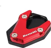 Fit for Benelli TNT600i TNT 600i 2020 Motorcycle CNC Kickstand Foot Side Stand Extension Pad Support Plate Enlarge Accessory (Size : Red)