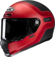HJC V10 Grape Helmet, black-red, Size 2XL for Men Black Red