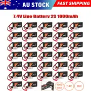 7.4V 1000mAh 2S Lipo Battery PH2.0 &JST Plug Axial SCX24 1/10 1/16 1/18 1/24 NEW