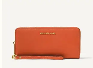 100%正品美國Michael Kors專櫃商品橘色萬用大長夾 可放手機 可當手拿包