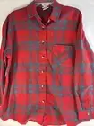 Rue 21 Shirt Shacket Junior's Small Red Green Soft Plaid Button Down