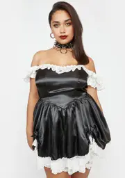 [Current Mood] Plus Bad Meets Evil Satin Mini Dress