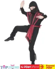 Ninja Child Kids Warrior Kungfu Boys Fancy Dress Party Costume Book Week