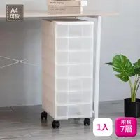 在飛比找momo購物網優惠-【livinbox 樹德】七層附輪文件櫃-1入A4資料櫃11