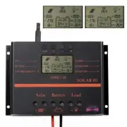 MPPT 30/60/80Amp Solar Charge Controller 12/24V Auto Switch PWM Regulator Timer`