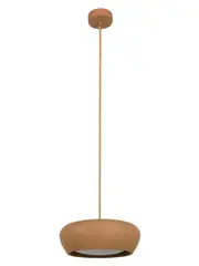Fjord 1 Light Squat Pendant in Clay Gypsum