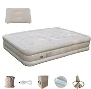 Camping Inflatable Mattress - Thickened Camp Bed Self-Inflating Camping Mattress | Luxury Sleeping Pad Portable Airbed Mat for Hikng & Tent