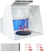 Airbrush Spray Booth Kit,Adjustable Powerful Fan and LED Lights,3-layerFilter
