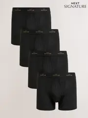 Black Metallic 4 pack Signature A-Fronts Boxers (AB8439) | $44