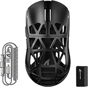 ATTACK SHARK R2PRO 45g Superlight Magnesium Alloy Mouse, PixArt PAW3950 Sensor, 42000 DPI, 8000Hz Wireless Polling Rate, 2.4G/BT/Wired Gaming Mouse G502, with Coiled Cable, PC/Mac, Black