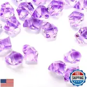 TeeLiy 150 PCS Acrylic Purple Crushed Ice Rock Crystals Treasure Gem Plastic