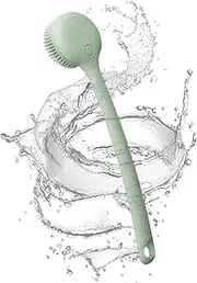Electric Body Brush - Back Scrubber with Long Handle, Rechargeable Bath Brush | Detachable Scrubber for Skin Care, Deep Cleansing Back Scrubber for Travel and Home Use