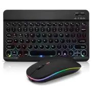 Ultra-Slim Bluetooth Keyboard and Mouse Portable Mini Wireless Keyboard Recha...