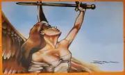 Serra Angel Play Mat MTG Playmat SIGNED Douglas Shuler Wizards Of The Coast
