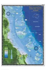 Laminated Marine Safety Chart: Cairns, Port Douglas & Offshore- Gt Barrier Reef
