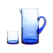 Nicola Spring 7 Piece Recycled Glassware Set - 6 Glasses & 1 Water, Juice Jug