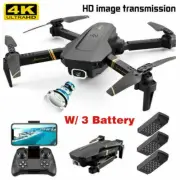 4DRC V4 2.4G RC Drone WIFI FPV 4K HD Wide Angle Dual Camera Quadcopter 3 Battery