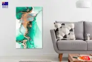 Green & Gold Abstract Painting Wall Canvas Home Decor Australian Made Quality