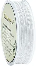 KONMAY 100 Yards 0.12mm Thin Micro-Fused Beading Thread, 24lb. Strength Tested Beading Line, Extra Strong String for Jewelry Making, Bead Weaving, Loom Work, Crafting
