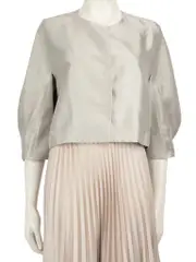 Silver Cape Cropped Jacket