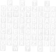 GRADENEVE 36pcs Letter Number Painting Stencils Hollow Alphabet Stencils DIY Painting Tool