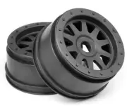 NEW HPI Super 5SC Flux TR-10 Glue-Lock Wheel Gunmetal (120x60mm) (2) 108323