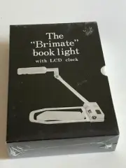 The “brimate” Book Light With LCD Clock New Sealed