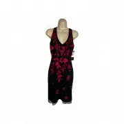 Aidan Mattox Floral Embroidered And Beaded Cocktail Dress Women’s Size 12
