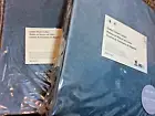 West Elm Two (2) Cotton Velvet Curtains 48x84 Ocean Blue NWT! Drapes