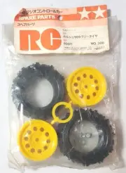 308 Tamiya 1/12 Porsche 959 Rally Tires Tyres with Wheels, 2pc