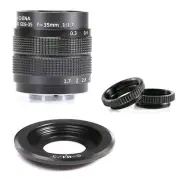 Fujian 35mm f/1.7 CCTV C-mount Movie Lens for m4/3 MFT Mount Camera G1 G2 G3 G10