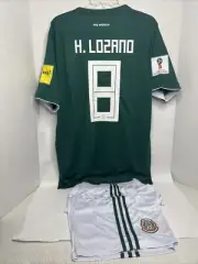 Adidas Men's H. LOZANO #8 Mexico Soccer Jersey & Shorts Sz XL 2018 World Cup