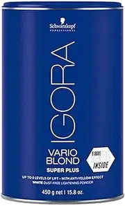 Schwarzkopf Igora Vario Blond Super Plus White Dust-Free Lightening Powder Jar, 450 g