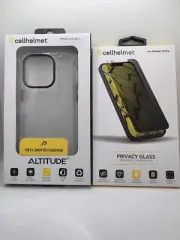 iPhone 14 Pro: Clear Cellhelmet Altitude X Case + Privacy Screen Protector