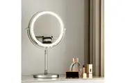 Embellir Makeup Mirror 20x20cm 10X Magnifying with LED Light Rotation Tabletop