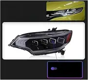 Auto Head Lamp Assembly Compatible for Fit Jazz GK5 2014-2020 LED Headlight Upgrade to NEW Dynamic LED Car HeadLamp Accessories